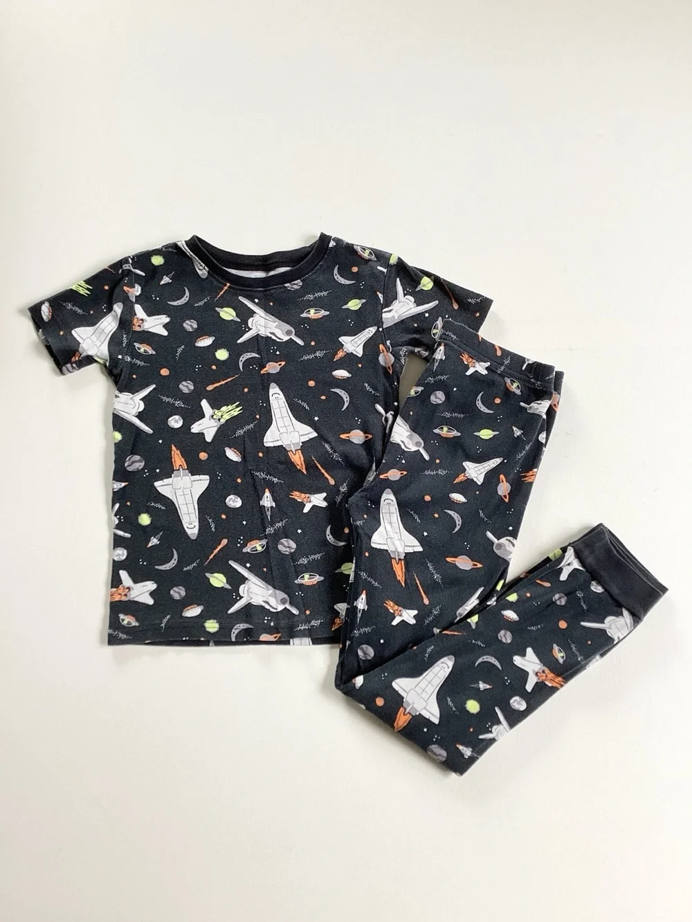 Carter's Black Space Shuttle Pajamas